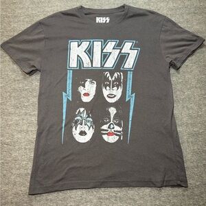 Kiss Women’s Graphic Band Tee - Black and Blue